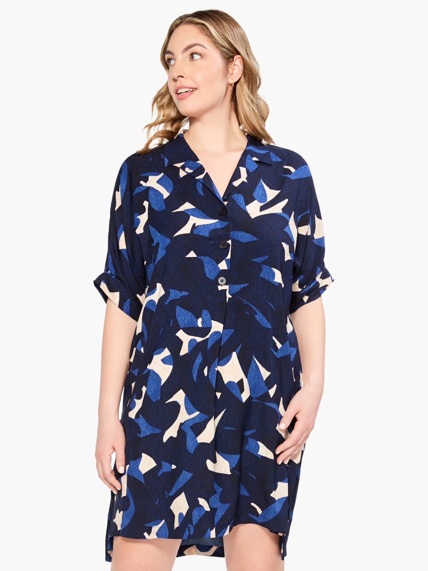 Abstract Billow Dress INDIGO MULTI Abstract Billow Dress INDIGO MULTI -Nic+Zoe M231953WIMIPRODUCT 01 scaled