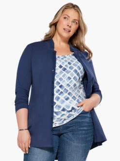 Snap Up Perfect Jacket HARBOR BLUE