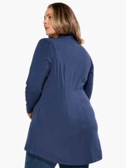 Snap Up Perfect Jacket HARBOR BLUE -Nic+Zoe S231050WHBBPRODUCT 03