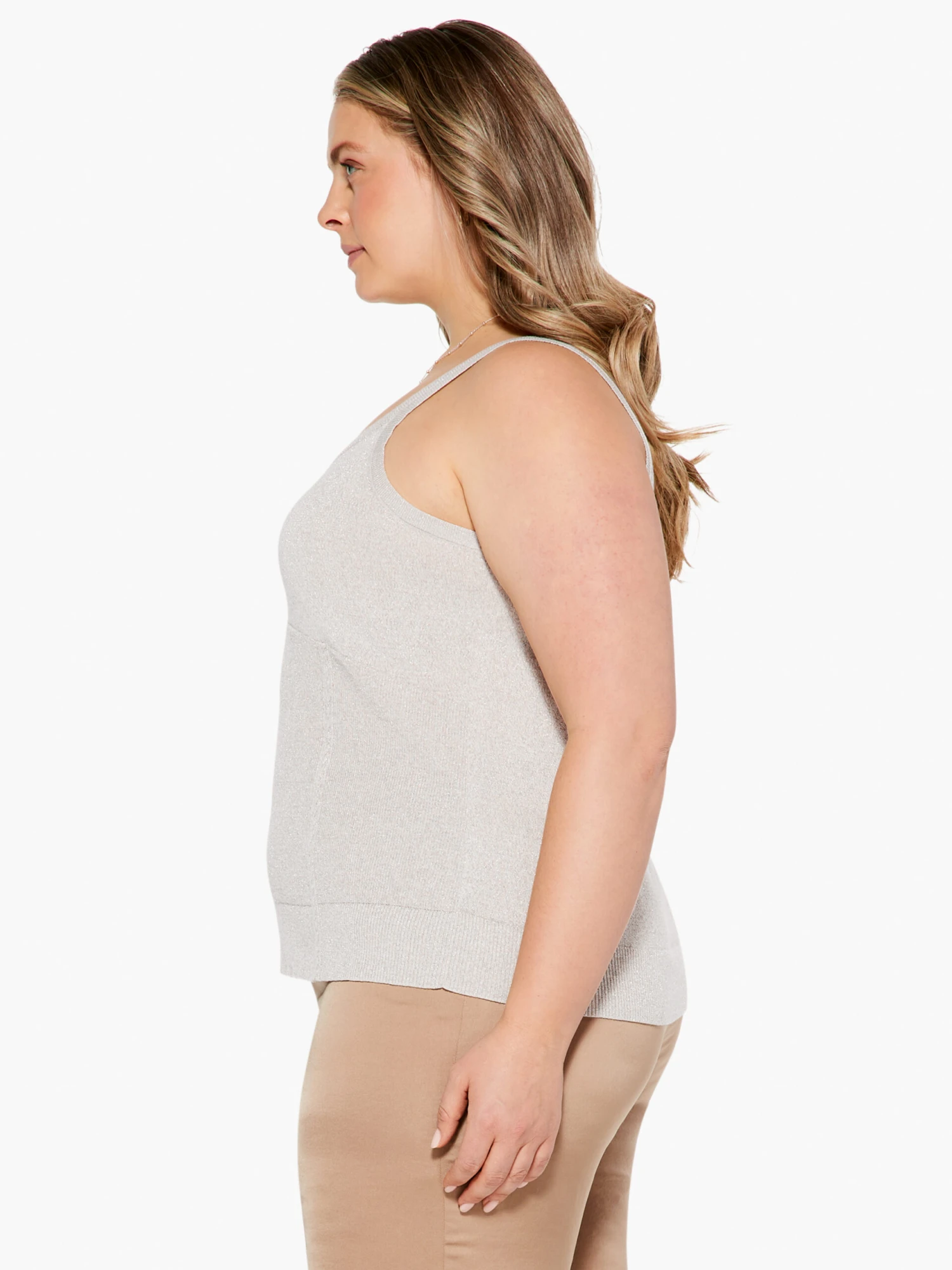 Lurex Corset Tank SANDSHELL Lurex Corset Tank SANDSHELL -Nic+Zoe S231116WSSHPRODUCT 02 scaled