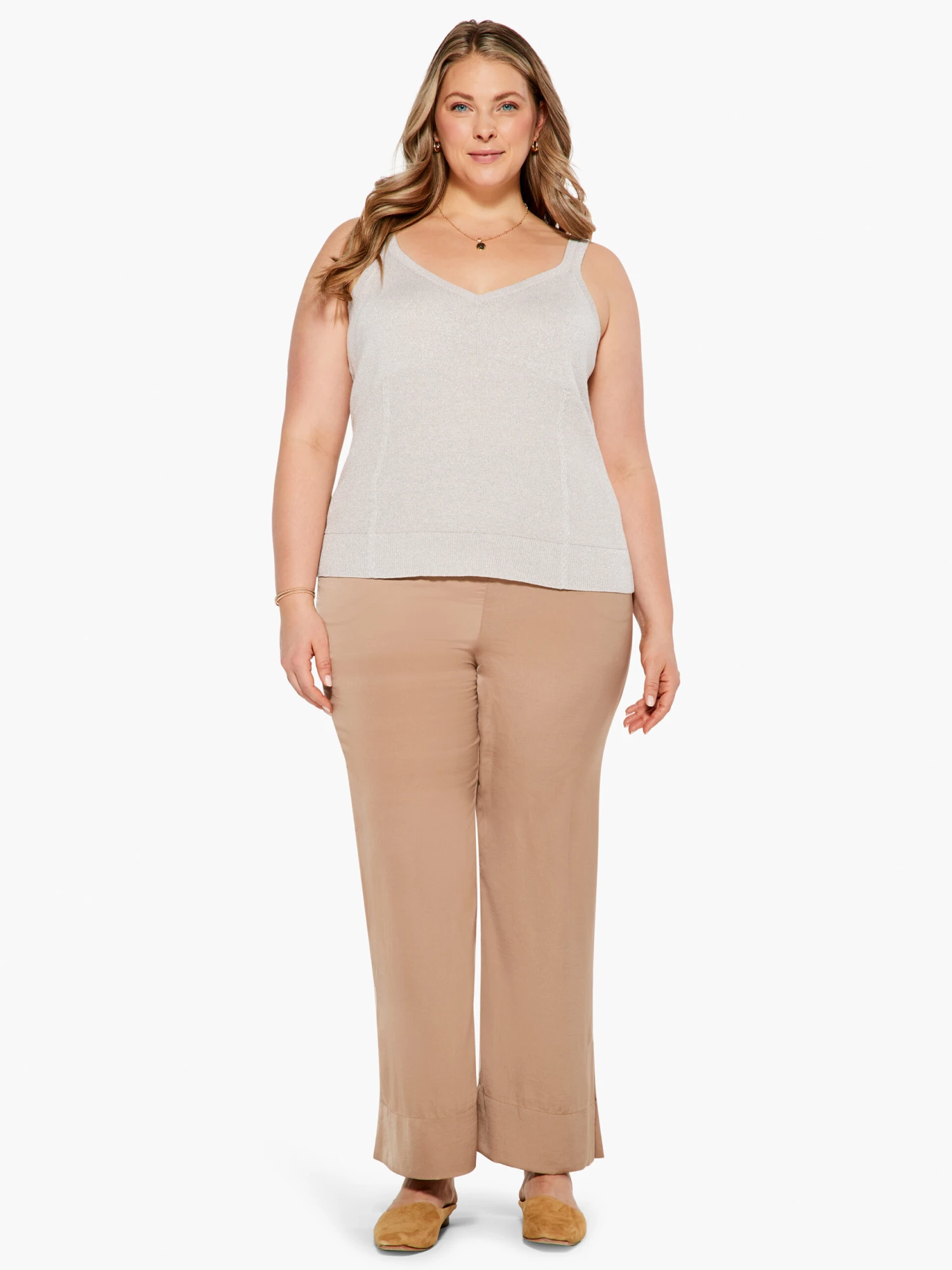 Lurex Corset Tank SANDSHELL Lurex Corset Tank SANDSHELL -Nic+Zoe S231116WSSHPRODUCT 04 scaled