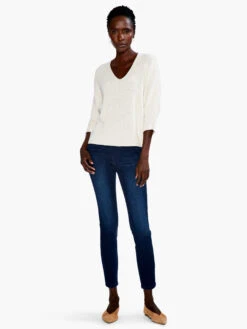 Relaxed Shaker Knit Sweater CANVAS -Nic+Zoe S231123CNSPRODUCT 04