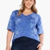 Coastline Coral Sweater BLUE MULTI -Nic+Zoe S231125WBLTPRODUCT 01