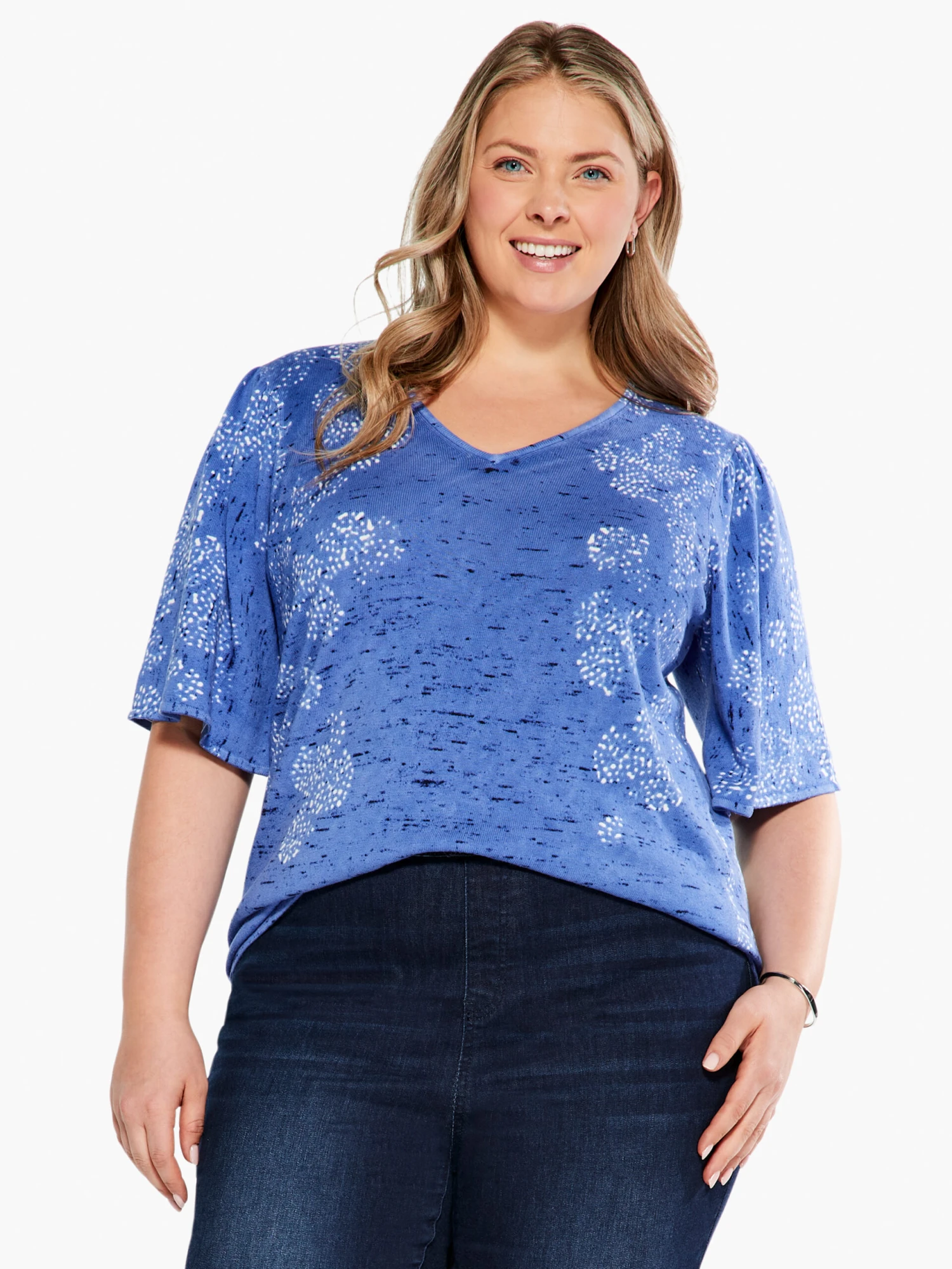 Coastline Coral Sweater BLUE MULTI Coastline Coral Sweater BLUE MULTI -Nic+Zoe S231125WBLTPRODUCT 01 scaled