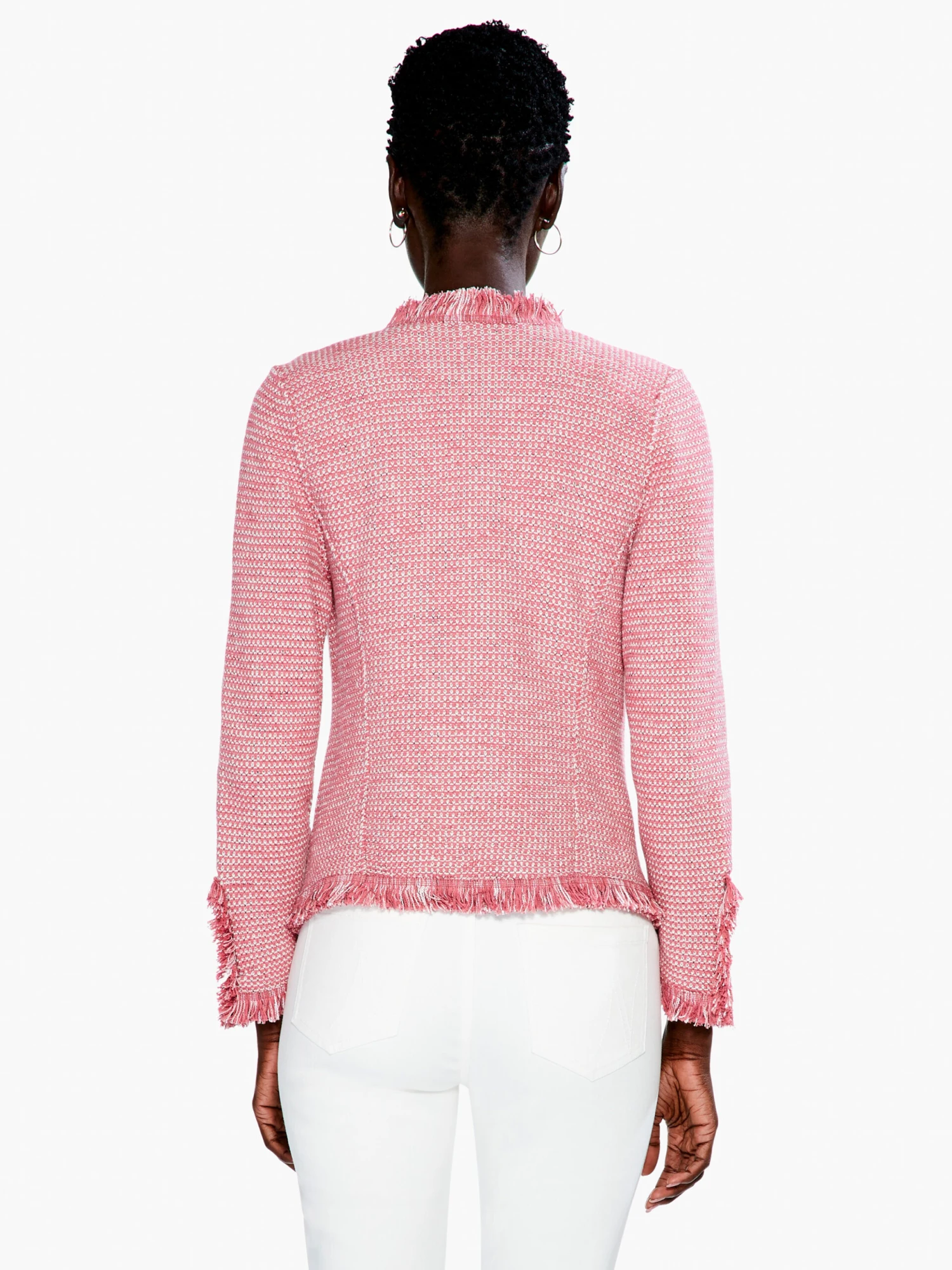 Fringe Mix Knit Jacket DUSTY CEDAR Fringe Mix Knit Jacket DUSTY CEDAR -Nic+Zoe S231133DUCPRODUCT 03 scaled