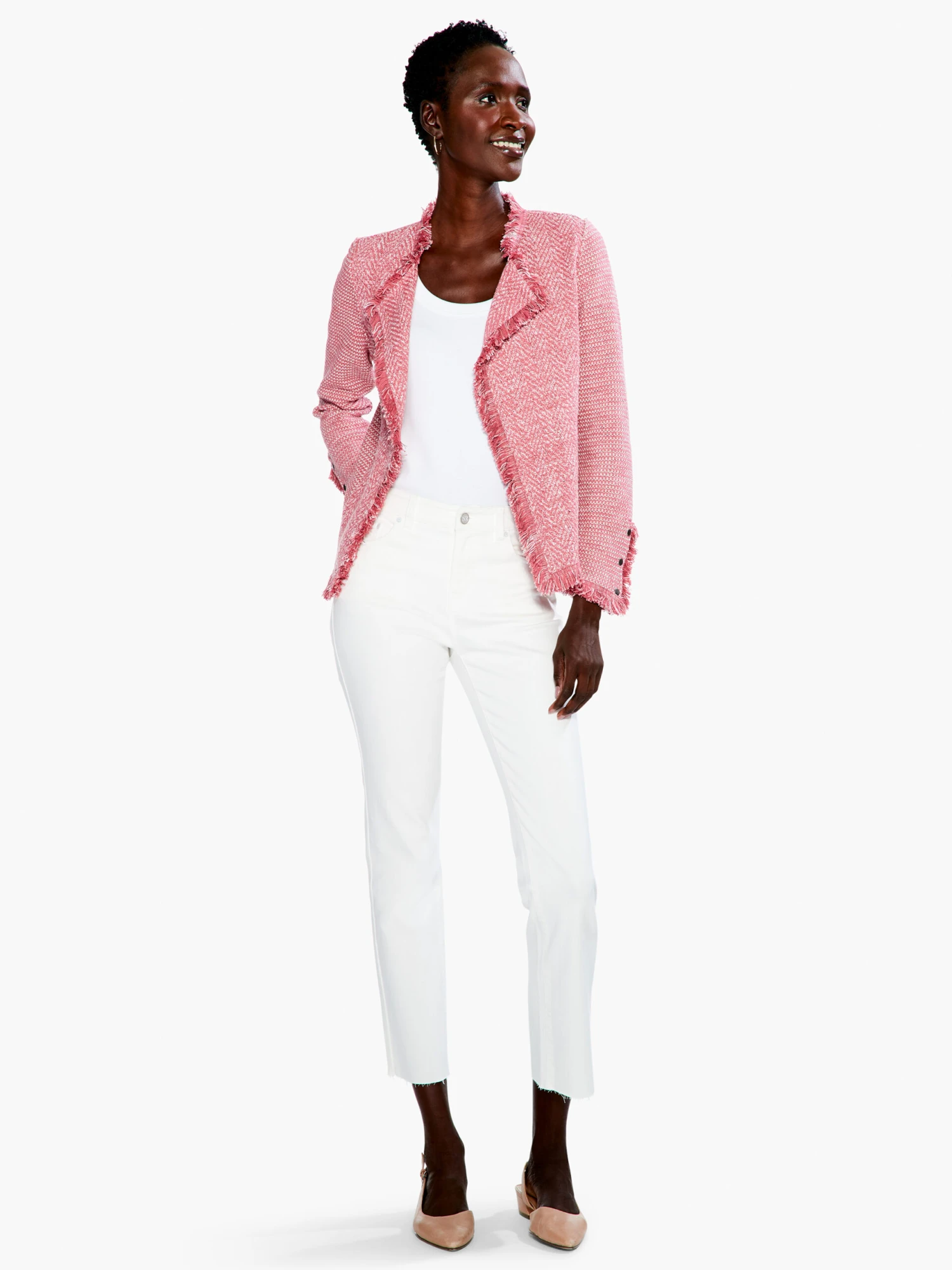 Fringe Mix Knit Jacket DUSTY CEDAR Fringe Mix Knit Jacket DUSTY CEDAR -Nic+Zoe S231133DUCPRODUCT 04 scaled