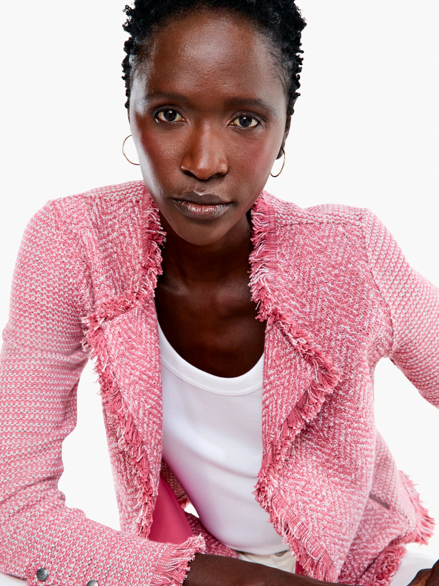 Fringe Mix Knit Jacket DUSTY CEDAR Fringe Mix Knit Jacket DUSTY CEDAR -Nic+Zoe S231133DUCPRODUCT 06 scaled