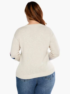 Blooming Short V Sweater NEUTRAL MULTI 4 Blooming Short V Sweater NEUTRAL MULTI -Nic+Zoe S231137WNUMPRODUCT 03