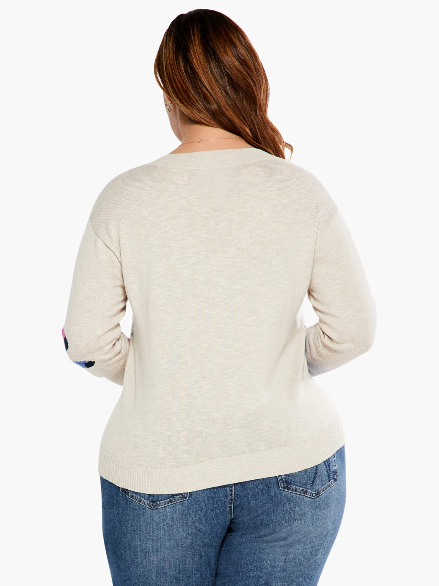 Blooming Short V Sweater NEUTRAL MULTI Blooming Short V Sweater NEUTRAL MULTI -Nic+Zoe S231137WNUMPRODUCT 03 scaled