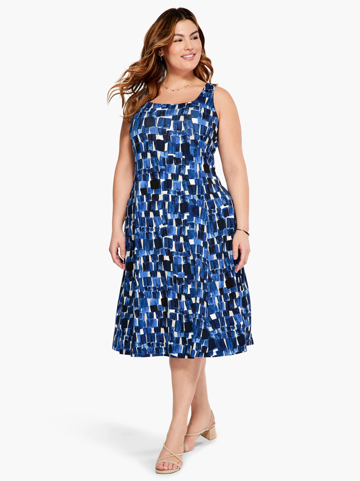 Artist Blocks Dress BLUE MULTI Artist Blocks Dress BLUE MULTI -Nic+Zoe S231249WBLTPRODUCT 01 scaled