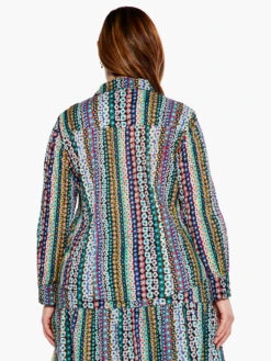 Flower Field Crinkle Shirt PINK MULTI -Nic+Zoe S231614WPKMPRODUCT 03