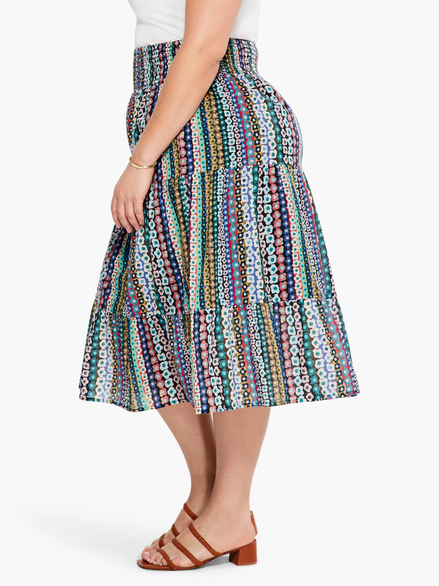 Flower Field Skirt PINK MULTI Flower Field Skirt PINK MULTI -Nic+Zoe S231700WPKMPRODUCT 02 scaled