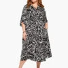 Onyx Stamp Dress BLACK MULTI 1 Onyx Stamp Dress BLACK MULTI -Nic+Zoe S231907WBLMPRODUCT 01