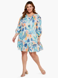Citrus Grove Dress BLUE MULTI -Nic+Zoe S231912WBLTPRODUCT 04