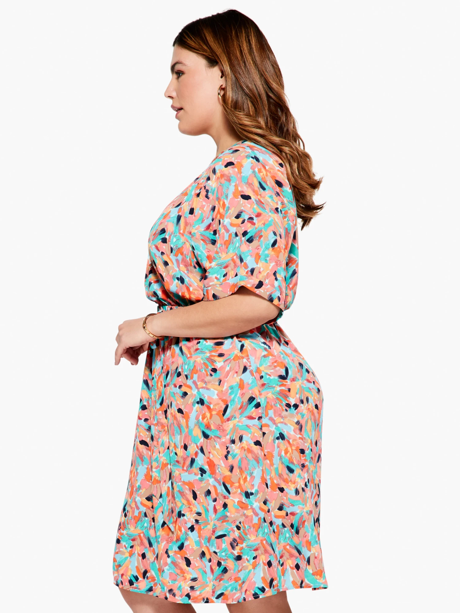 Punchy Petals Dress ORANGE MULTI Punchy Petals Dress ORANGE MULTI -Nic+Zoe S231916WORMPRODUCT 02 scaled