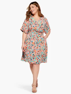 Punchy Petals Dress ORANGE MULTI 5 Punchy Petals Dress ORANGE MULTI -Nic+Zoe S231916WORMPRODUCT 04