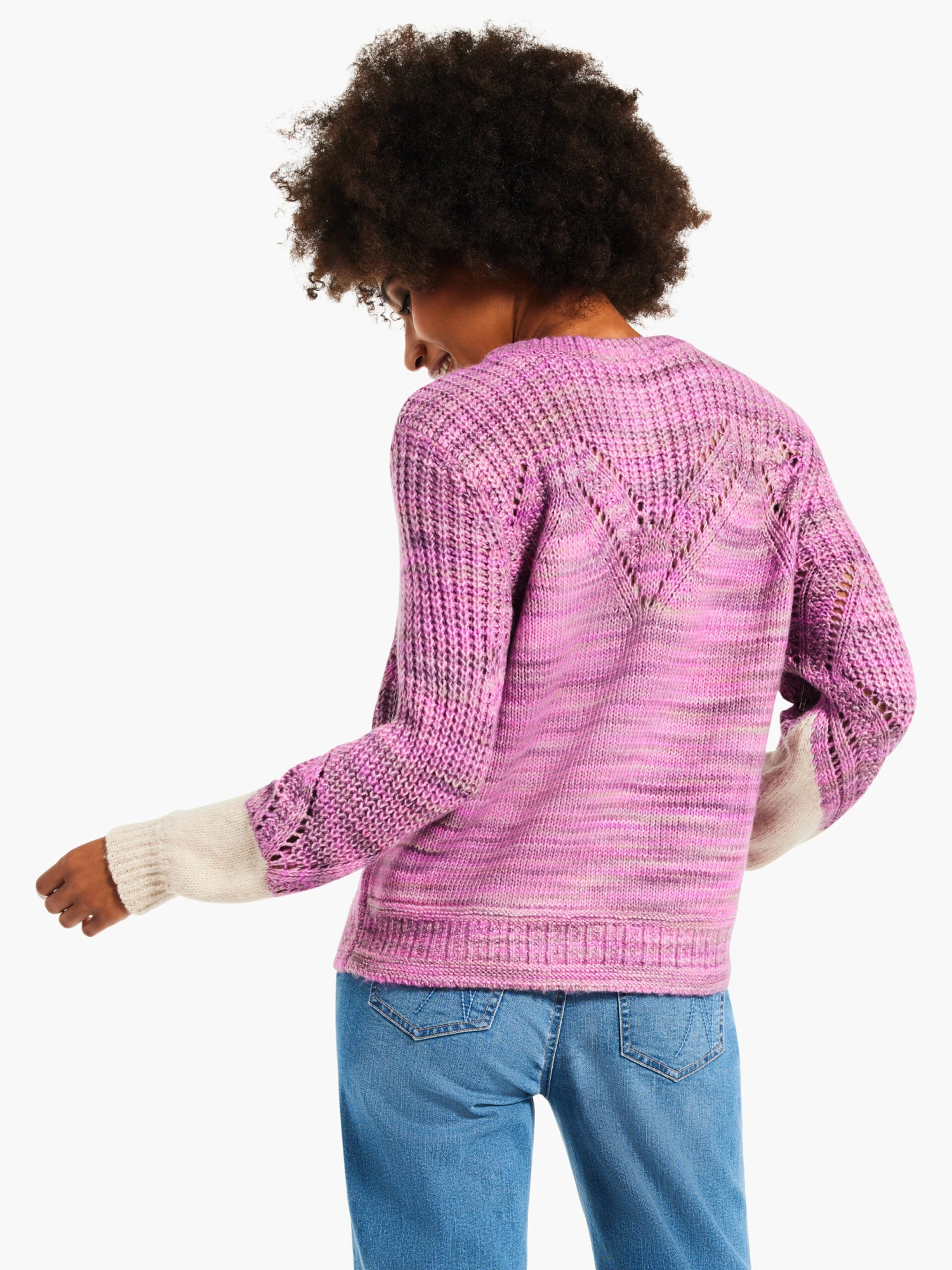 Winter Warmth Sweater PINK MULTI Winter Warmth Sweater PINK MULTI -Nic+Zoe W231109PKMPRODUCT 03 scaled