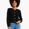 Gilded Texture Sweater Jacket BLACK ONYX -Nic+Zoe W231119BLXPRODUCT 01