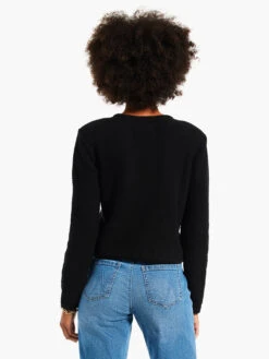 Gilded Texture Sweater Jacket BLACK ONYX 4 Gilded Texture Sweater Jacket BLACK ONYX -Nic+Zoe W231119BLXPRODUCT 03