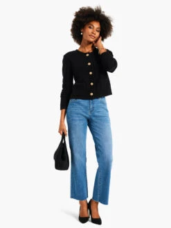 Gilded Texture Sweater Jacket BLACK ONYX 6 Gilded Texture Sweater Jacket BLACK ONYX -Nic+Zoe W231119BLXPRODUCT 05