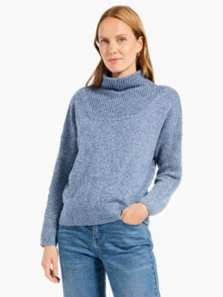 Mix Stitch Sweater BLUE MIX