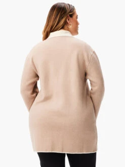 Cool Nights Reversible Knit Jacket MACAROON -Nic+Zoe W231142WMCRPRODUCT 03