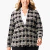 Perfectly Plaid Knit Blazer BLACK MULTI 1 Perfectly Plaid Knit Blazer BLACK MULTI -Nic+Zoe W231148WBLMPRODUCT 01