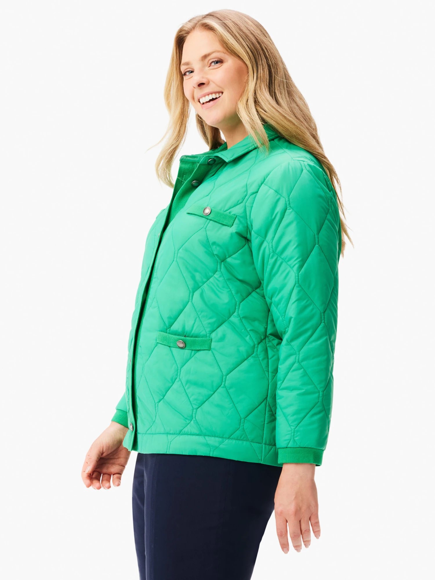 Knit Trim Puffer Jacket FERN Knit Trim Puffer Jacket FERN -Nic+Zoe W231171WFERPRODUCT 02 scaled