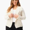 Fringe Mix Knit Jacket METALLIC CREAM MIX -Nic+Zoe W231197WCRXPRODUCT 01