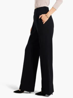 31" Knit Wide Leg Pleated Pant BLACK ONYX 4 31" Knit Wide Leg Pleated Pant BLACK ONYX -Nic+Zoe W231354BLXPRODUCT 03