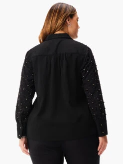 Constellation Shirt BLACK ONYX -Nic+Zoe W231612WBLXPRODUCT 03